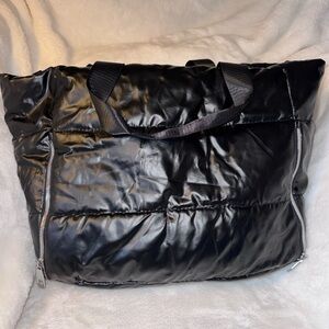 BRAND NEW - Black Quilted Puffer Tote Bag